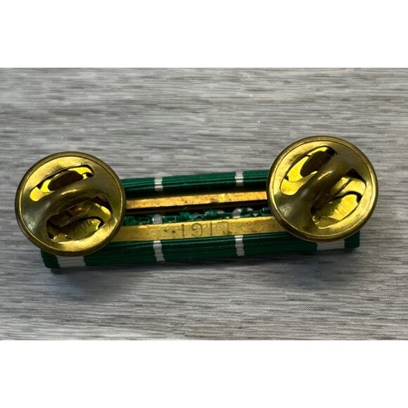 US Army Civilian Service Commendation Ribbon Pin Green White Stripes LIGI - Picture 4 of 6